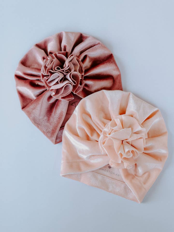 Velvet Flower Baby Turban for wholesale by BabyHood