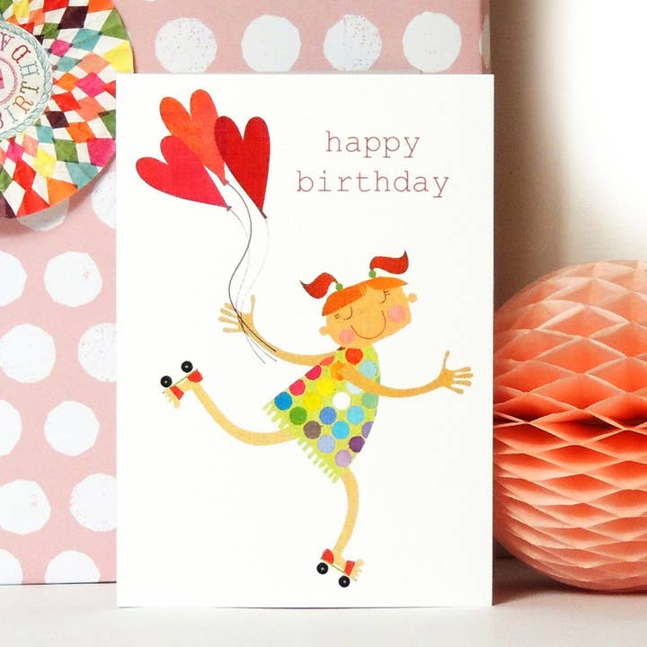 Kali Stileman Publishing - Venta al por mayor Tarjetas de cumpleaños - Tarjeta de cumpleaños de Roller Skater TB19