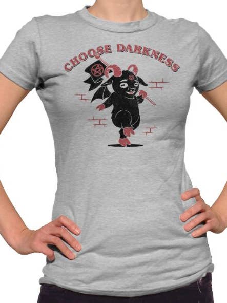 Women's Choose Darkness T-Shirt for wholesale by Boredwalk
