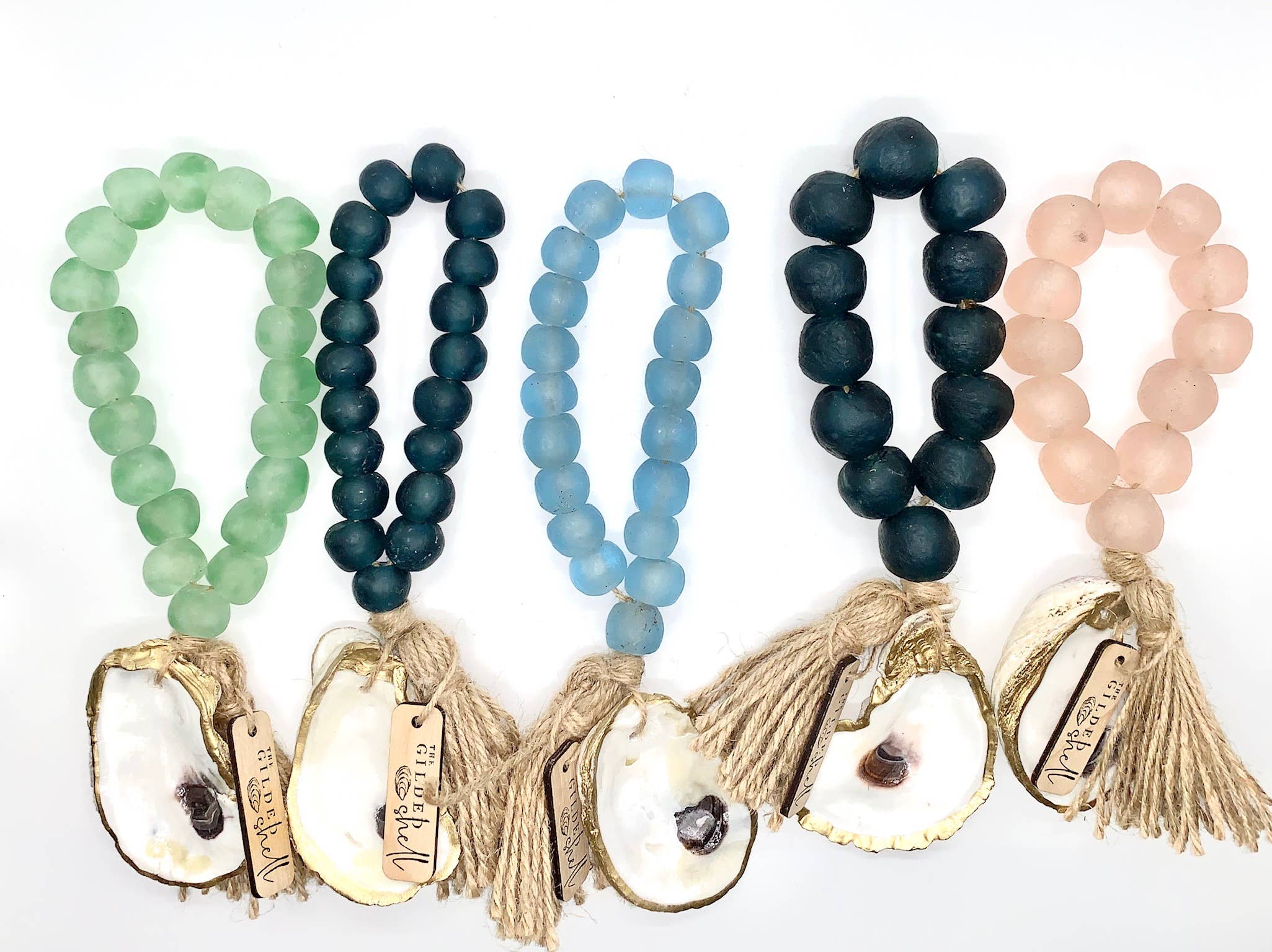 The Gilded Shell - Wholesale Decorative Tabletop Object - The Lagoon - Sea Glass3