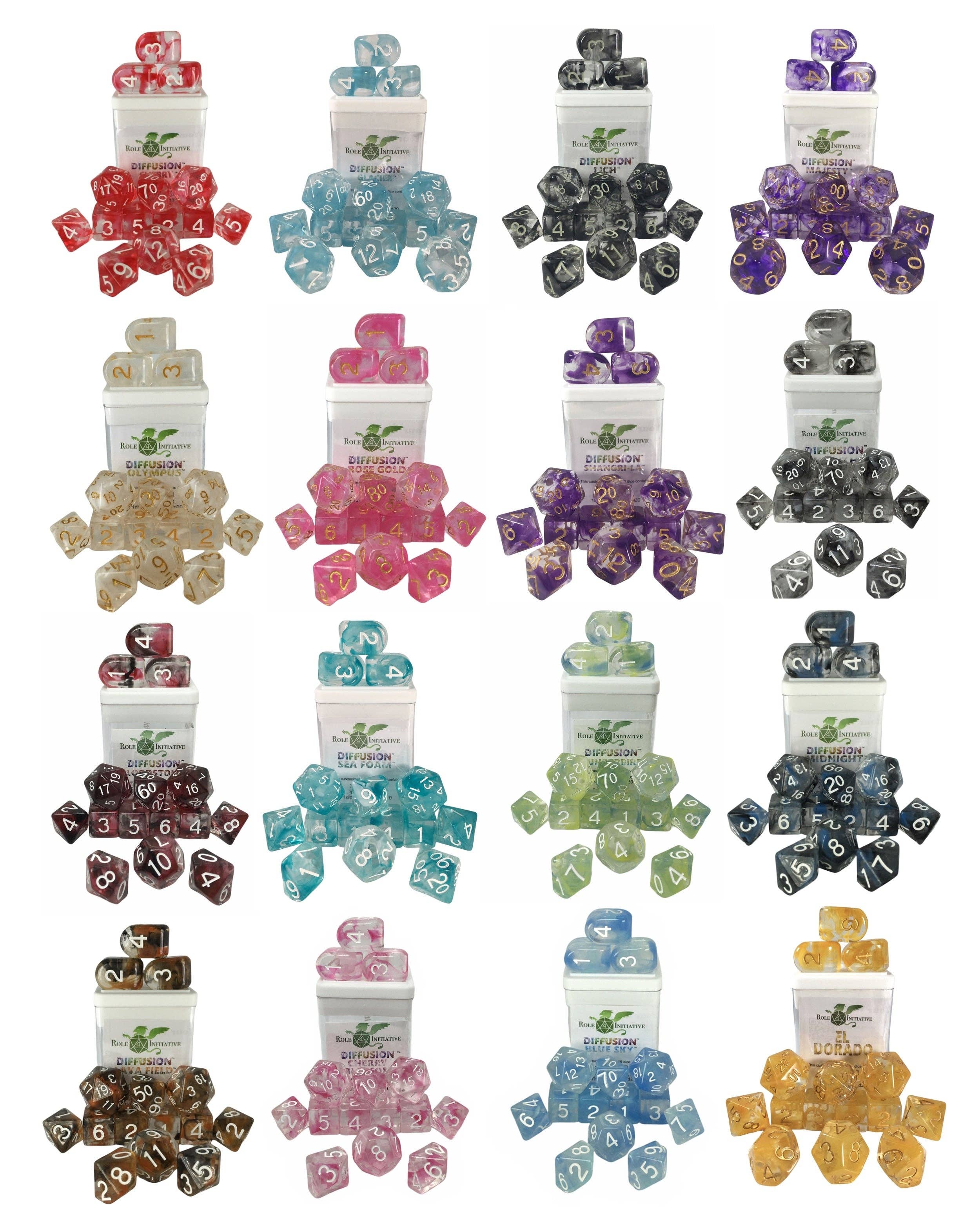 Role 4 Initiative – wholesale Dice – Dice Set Bundles in assorted colors12