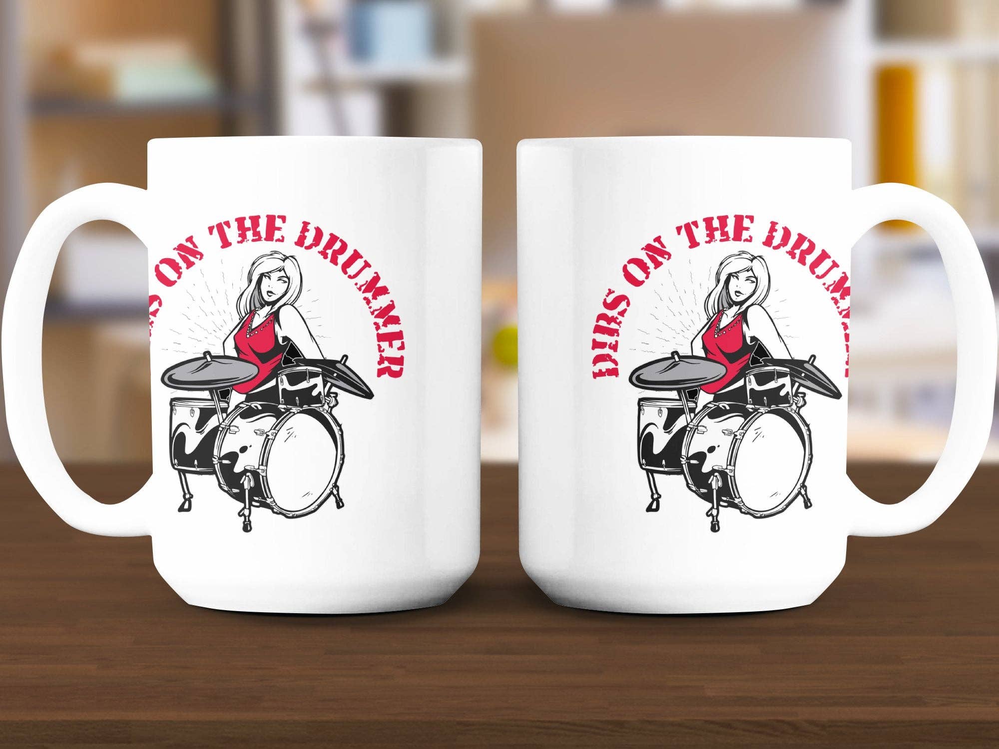 FreakyTeeFactory – Großhandel T-Shirt mit Siebdruck – Damen – Schlagzeuger-T-Shirt, Damen-Rockband-T-Shirt, Hemd für weibliche Schlagzeuger, lässiges Schlagzeug-Grafiktop, Geschenk für Musikliebhaber21