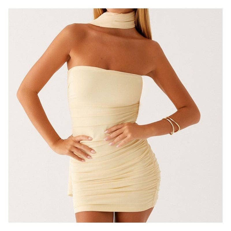 kycozy - Wholesale Dress - Women's - Strapless High Waist Bodycon Mini Dress2