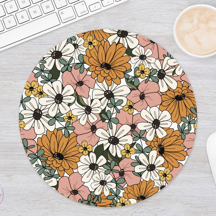 Daisy Floral Mouse Pad for wholesale by teachCOUTE