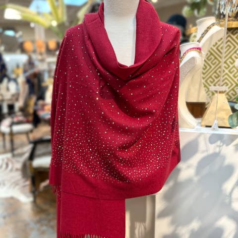 Pretty Persuasions – wholesale Scarf – Women's – S23230 Mischa Rhinestones Embellishment Scarf4