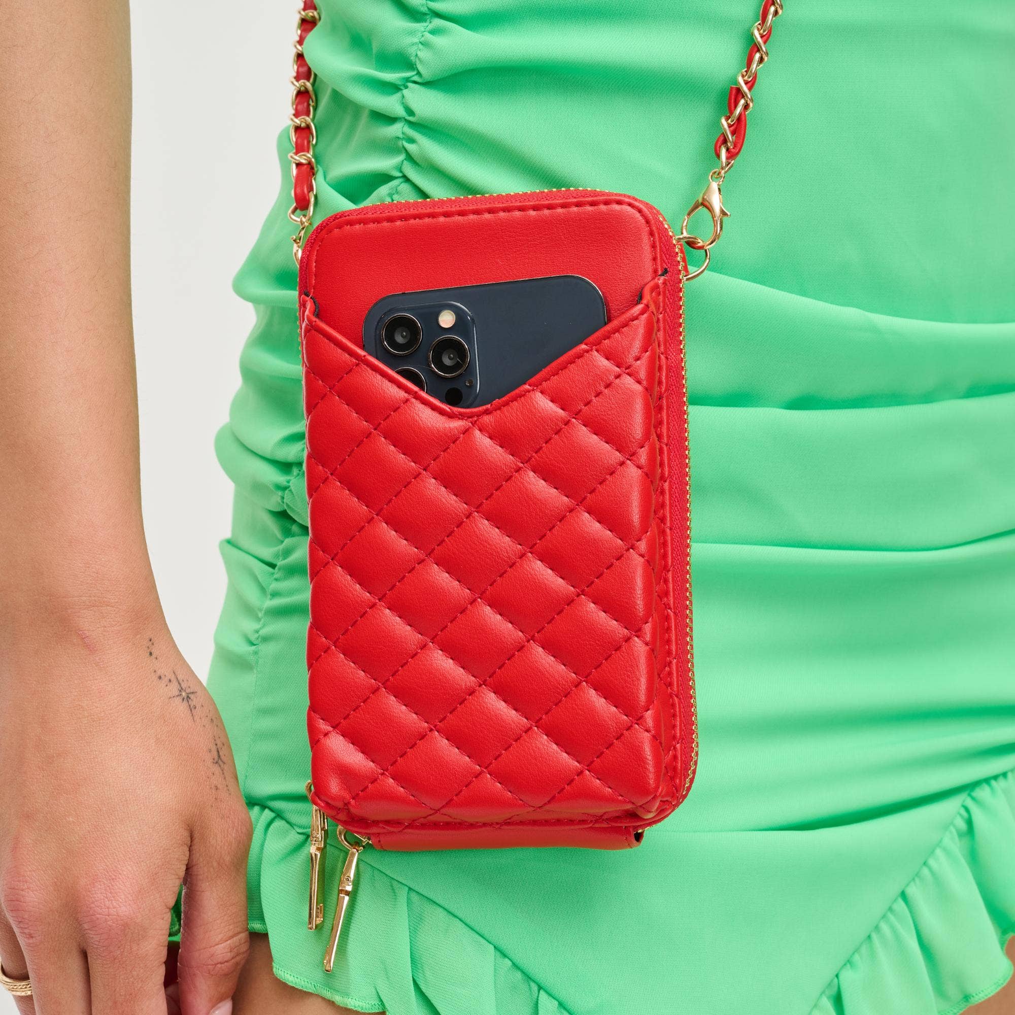 Urban Expressions – wholesale Axelväska - Dam – Bodie Quilted Mobiltelefon Crossbody9