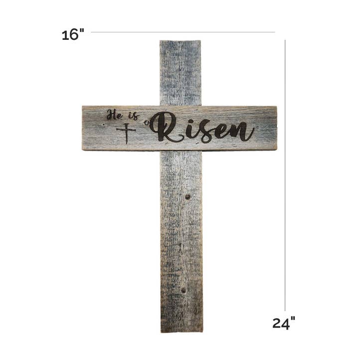 Rockin'Wood - Wholesale Wall Cross - Rustic Reclaimed Wood Cross, Christian Home Decor (Large)