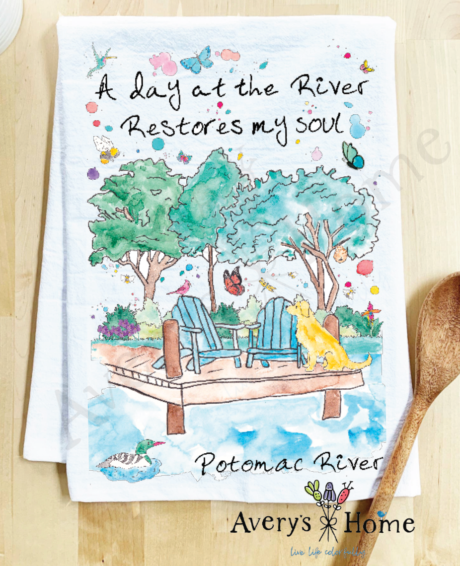 Avery's Home - Wholesale Tea Towel - A Day at the Lake or River Customizable Tea Towel35