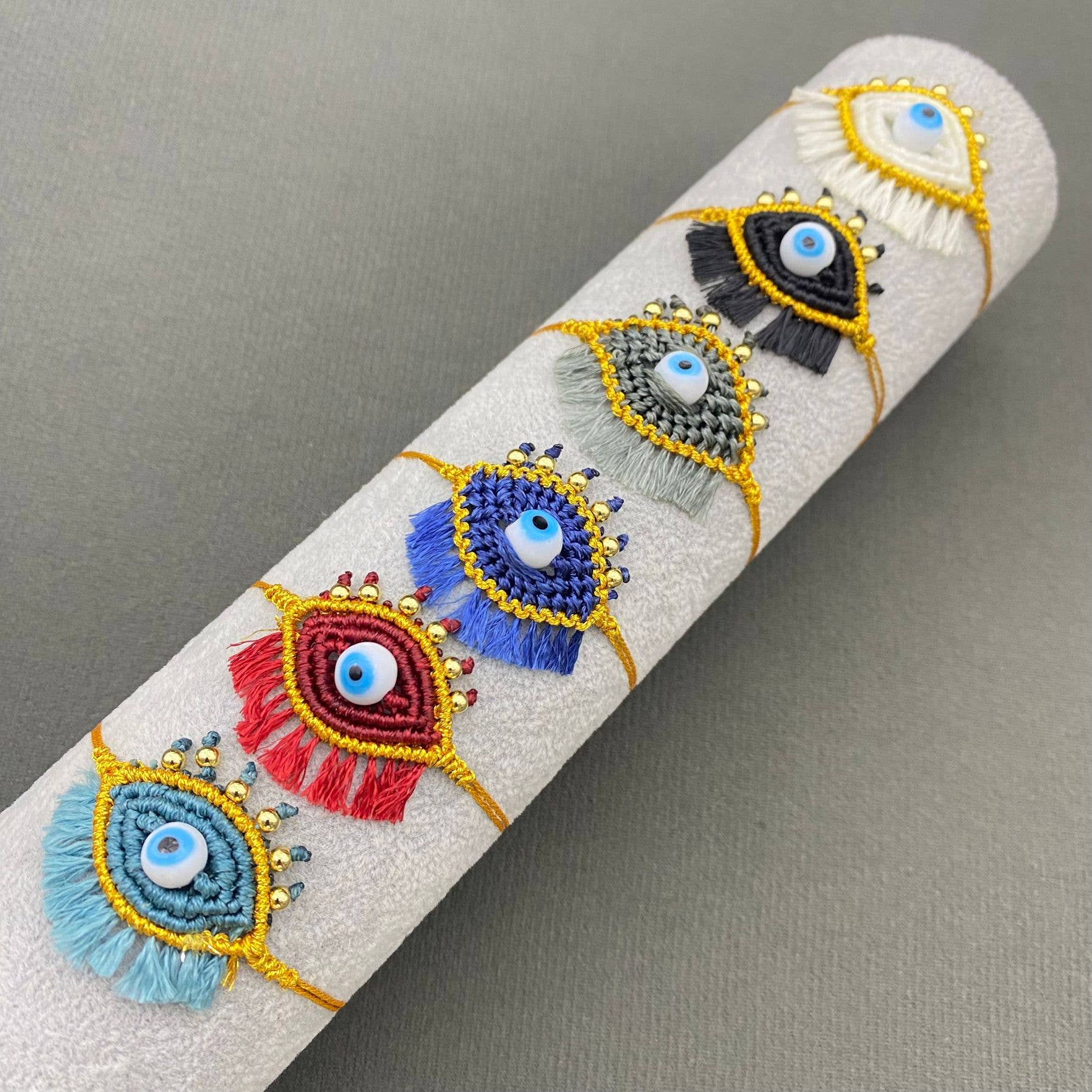 Mio Queena - Wholesale Charm/Dangle Bracelet - Woven with Polyester Thread Evil Eye Charm Bracelet7