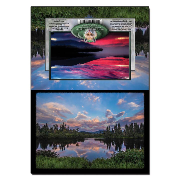 #2022 Carte de notes Grand Nord Woods coucher de soleil pour la vente par White Mountain Images