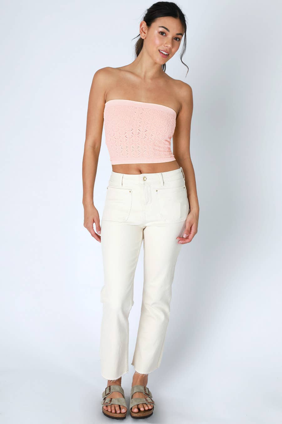 NIKIBIKI - Venta al por mayor Bustier - Mujer - NS8376 - Top de Tubo de Encaje Floral11