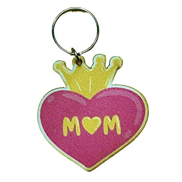 Mom Heart Crown Magnet/Keychain for wholesale by Rock Lion Goods