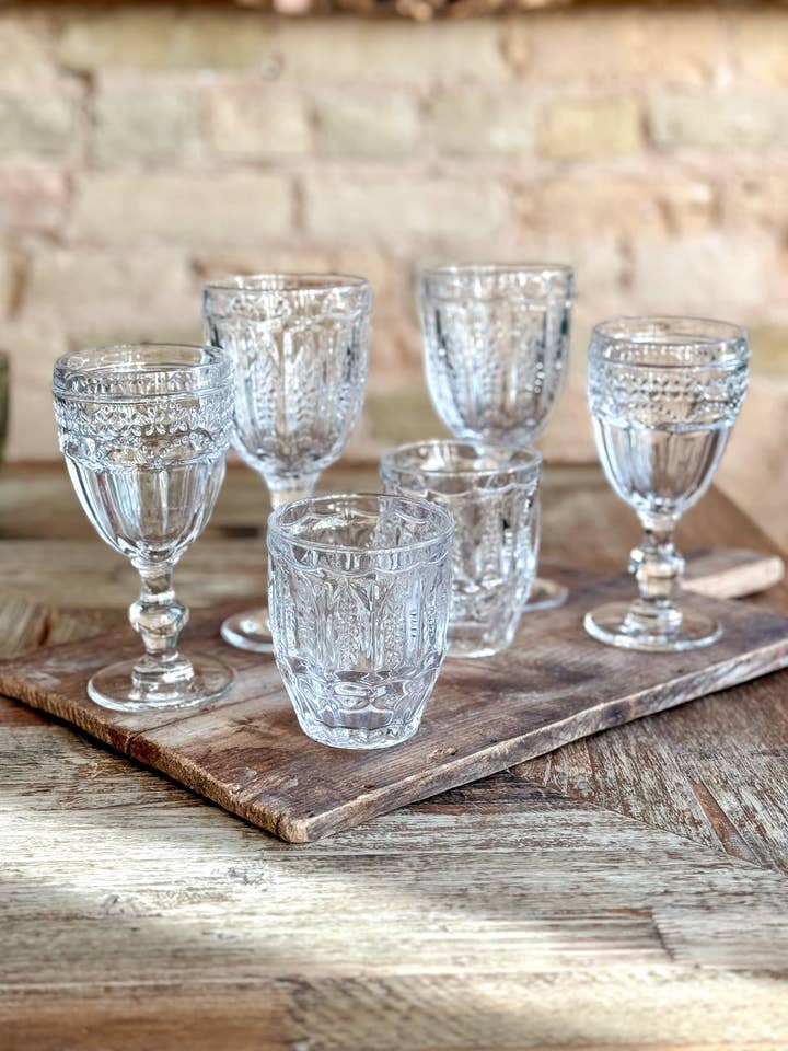 Marseille Clear Goblet for wholesale by Patina Vie