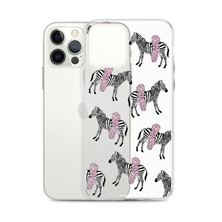 Ballerina Zebra iPhone Case, Cute Animal Print iPhone Case for wholesale by Superr Sunday