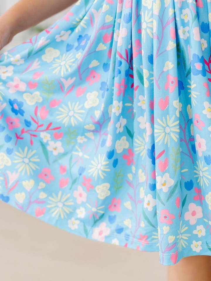 Mila & Rose - Wholesale Dress - Kids - Springtime Splendor Flutter Sleeve Twirl Dress