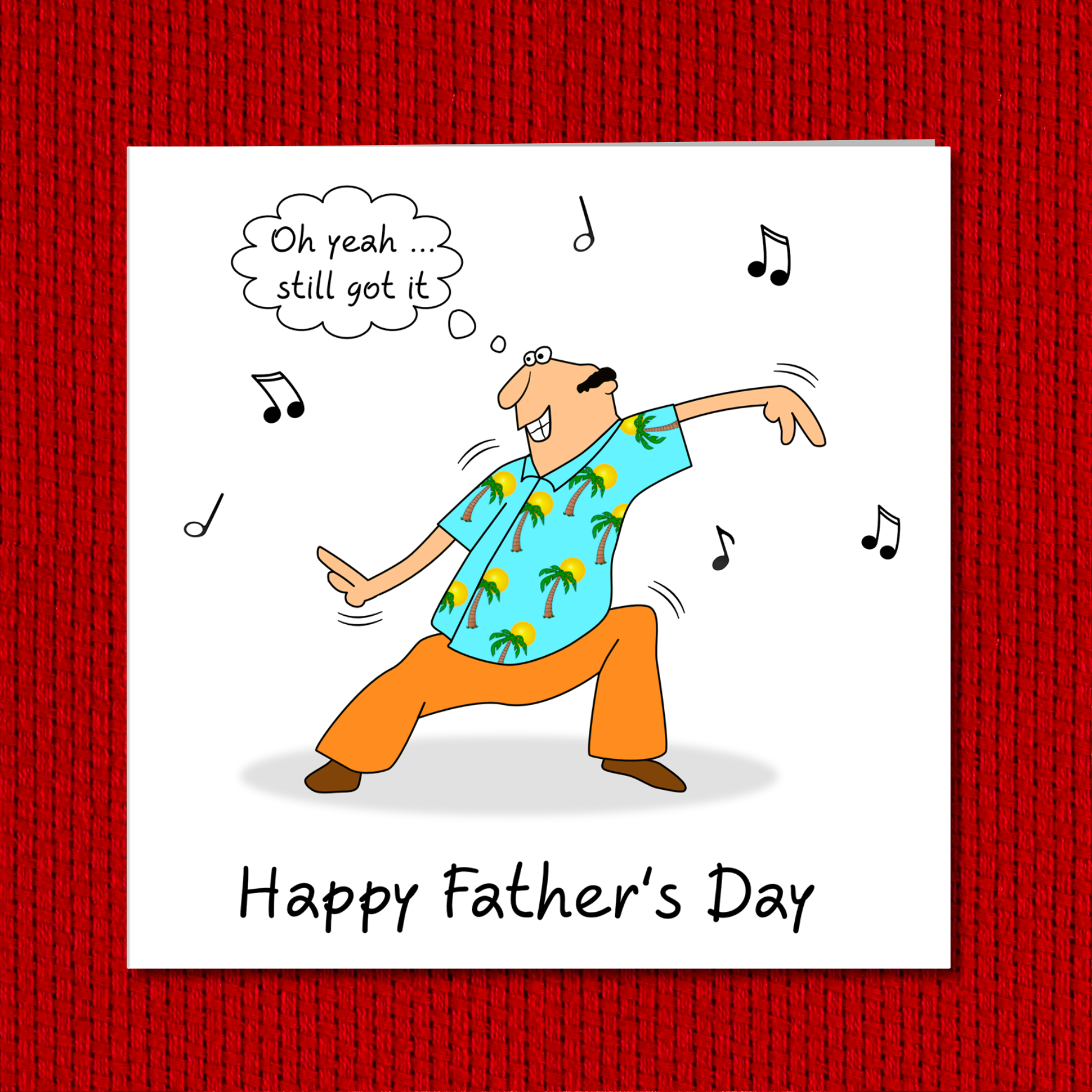 Swizzoo Cards – Großhandel Vatertagskarten – Lustige Vatertagskarte — Papa tanzt — humorvoll, amüsant, scherzhaft, komisch, musikalisch, tanzend — peinlich3