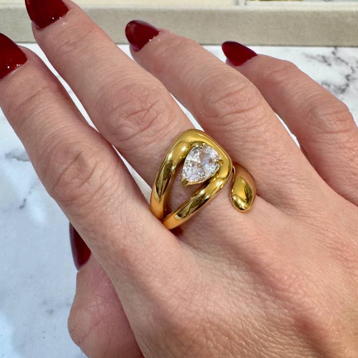 Everly Yours - Wholesale Cocktail/Statement Ring - Anaya Chunky Oval Diamond Ring