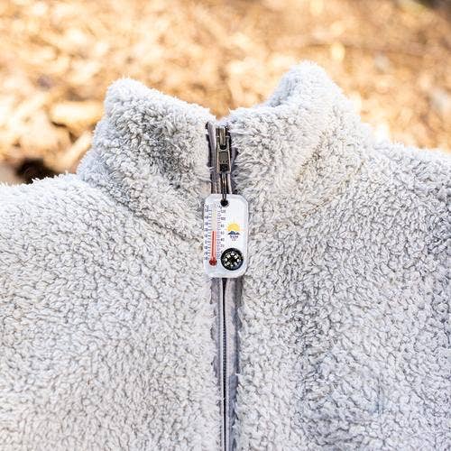 Sun Company / Big Discoveries - Wholesale Navigational Compass - Therm-o-compass - Zipper Pull Compass and Thermometer