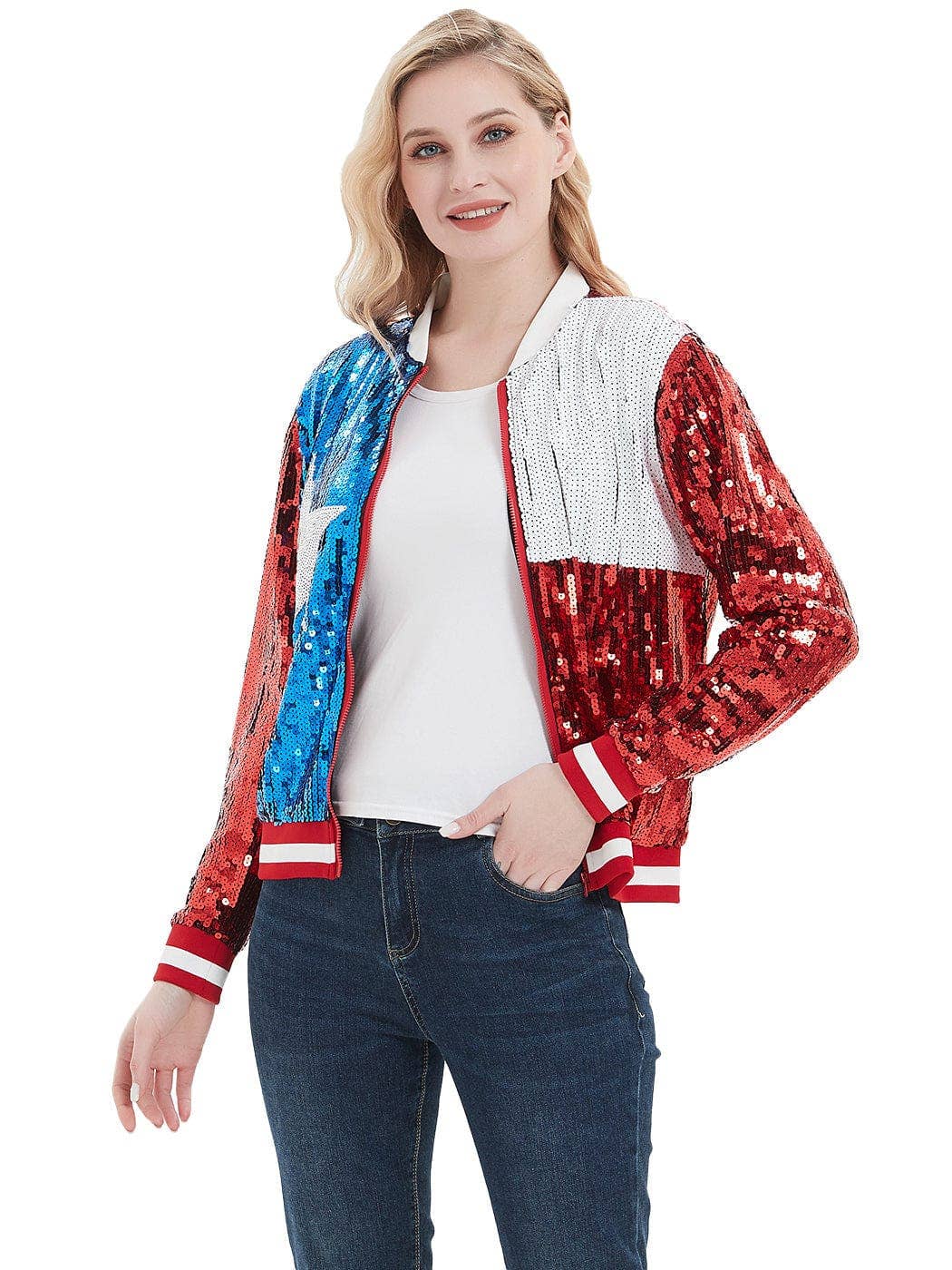 Anna Kaci Wholesale - Vente Bombers – femme - Blouson aviateur zippé à sequins102
