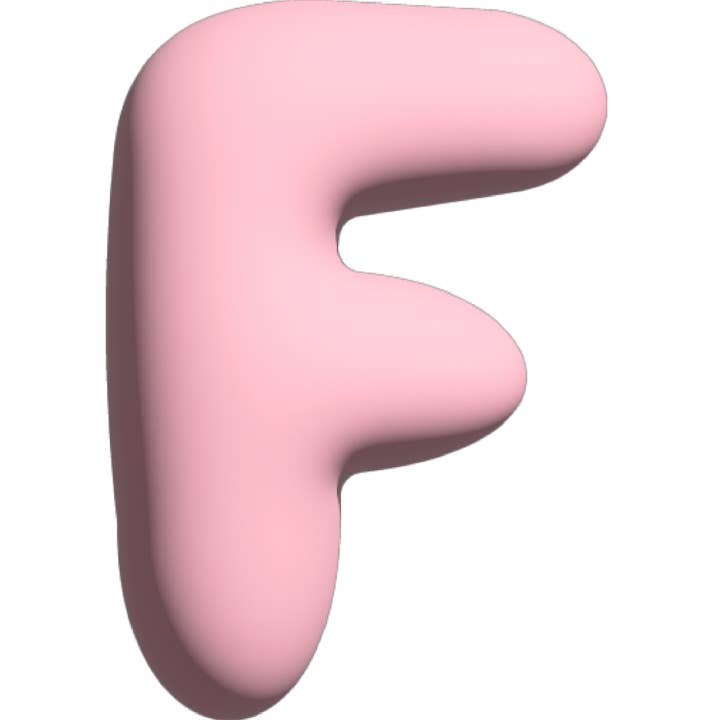 Lettera da Parete - F - Rosa per la vendita all'ingrosso da parte di The Gift Label