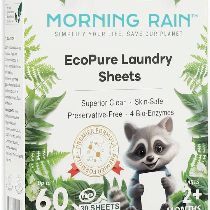 Morning Rain - Wholesale Laundry Detergent Powder/Pods - Eco Bio-Enzyme Garden Scent Laundry Detergent Sheet 180loads8