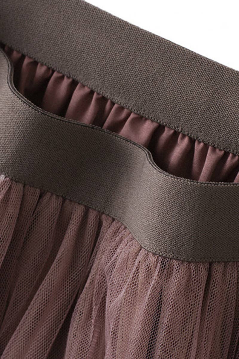 Mccolin - Wholesale Skirt - Women's - Layered Pleated Midi Skirt2