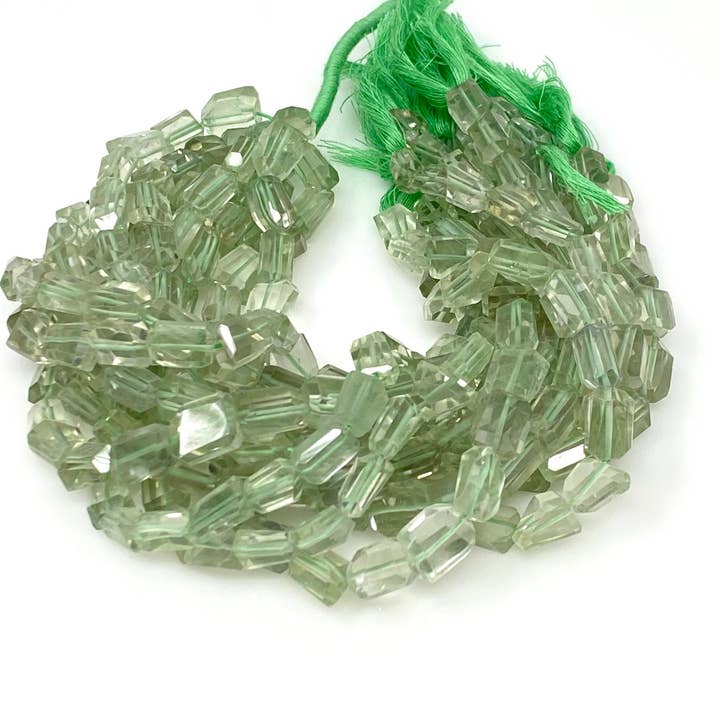 Akstar Gems - Vendita all'ingrosso Perline - Perline in ametista verde naturale, perle di prasiolite, all'ingrosso di pietre preziose all'ingrosso, filo da 10»4
