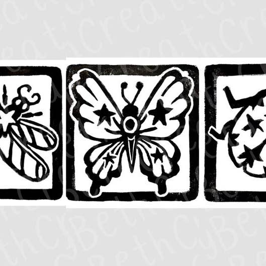 Lino Cut Inspired Stickers | Waterproof Sticker | Nature Sticker for wholesale by CarleyBethCreations