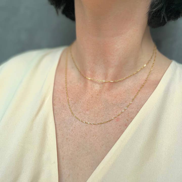 Rossie Jewellery - Wholesale Link & Chain Necklace - Silver & Gold Vermeil Chain Necklaces