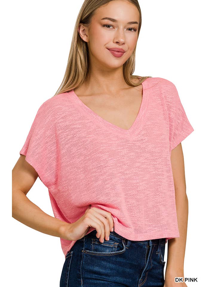 42POPS – wholesale Stickad topp - Dam – ._ Droppad axel Lättvikts Slubtröja14