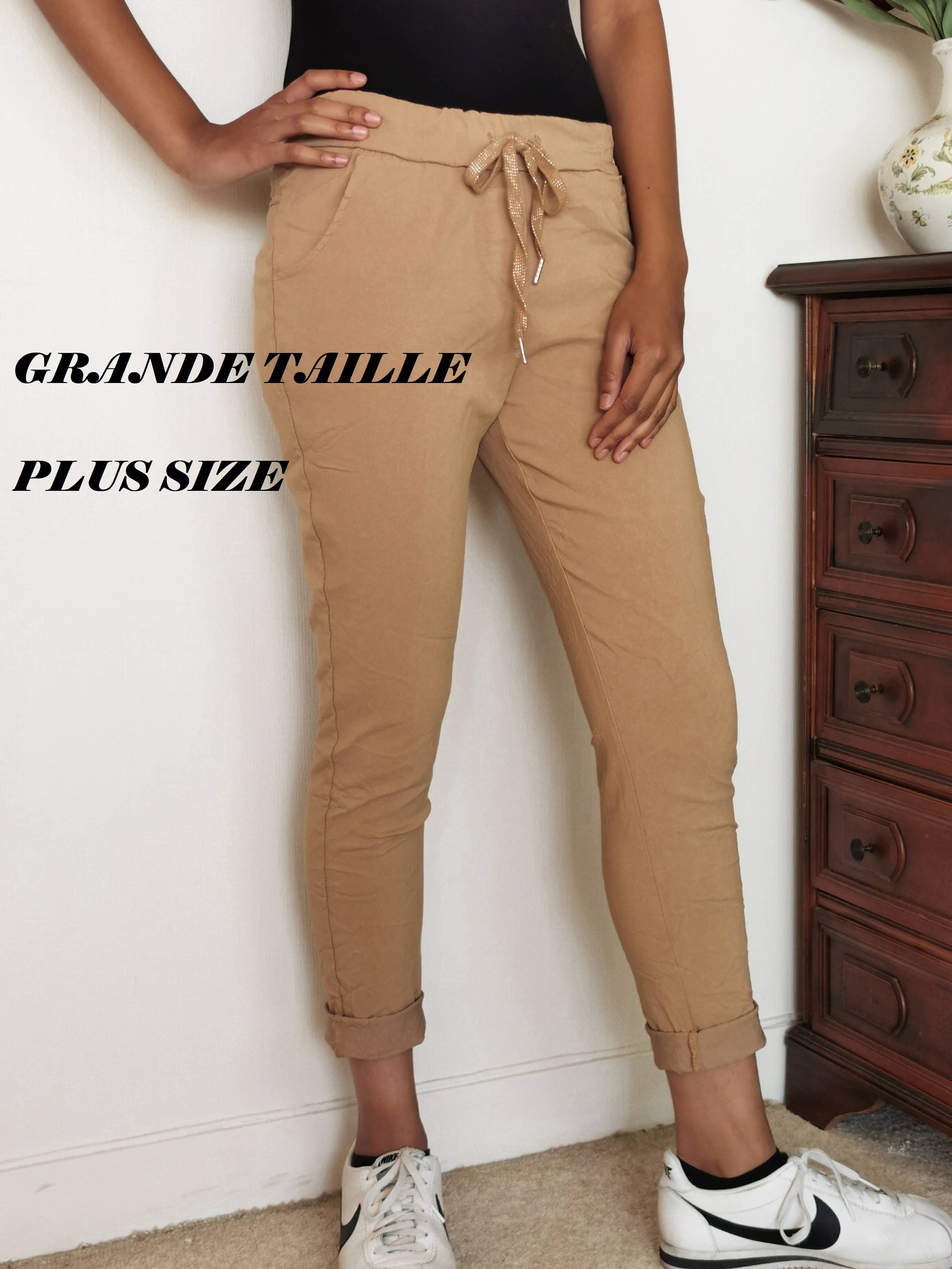 ZAFA PARIS - Wholesale Pants – Women's - 74FB0P002-PLUS size-pantajogg with pouch48