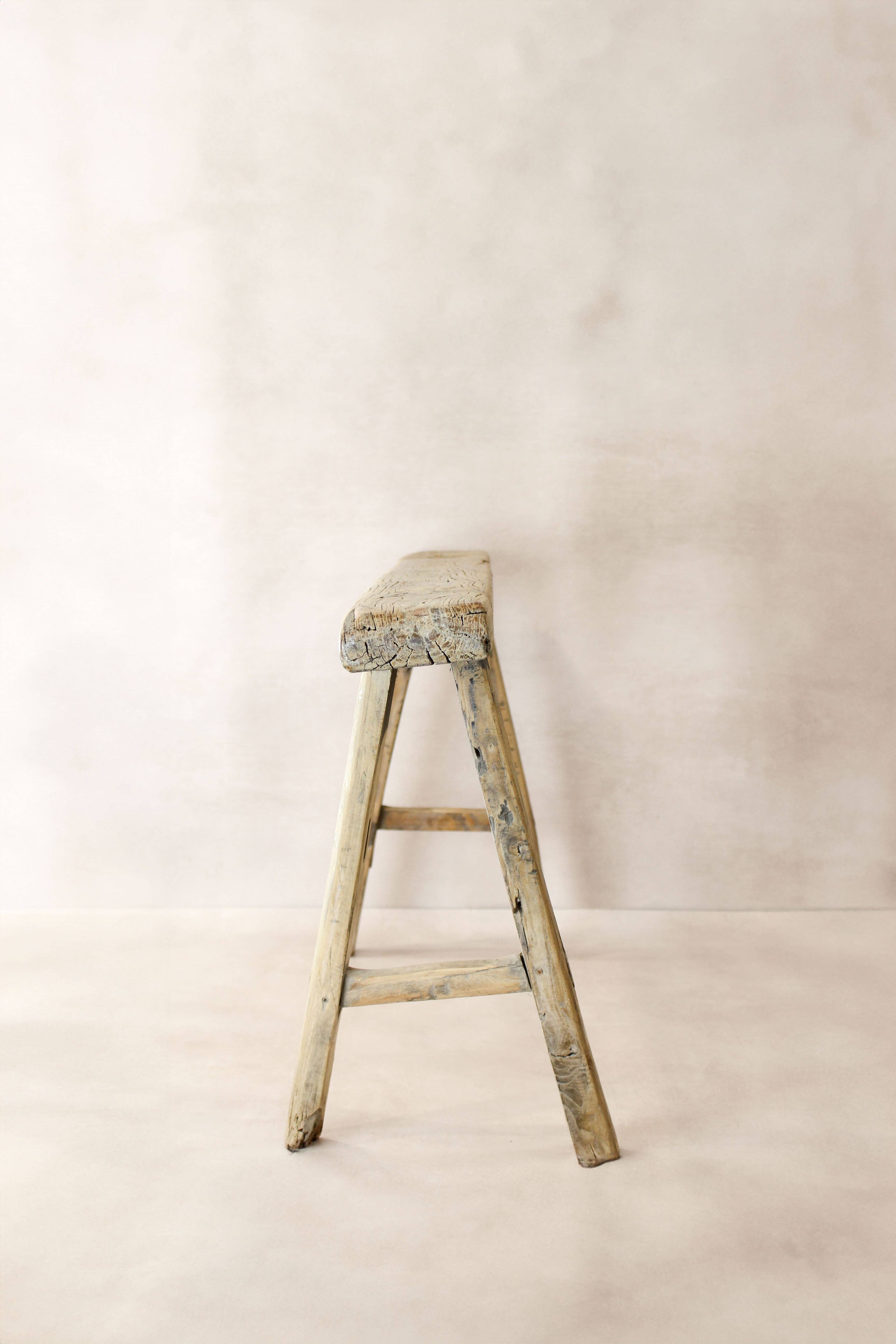 Botanical Boys - Wholesale Bench - Antique Rustic Elm Skinny Bench 052