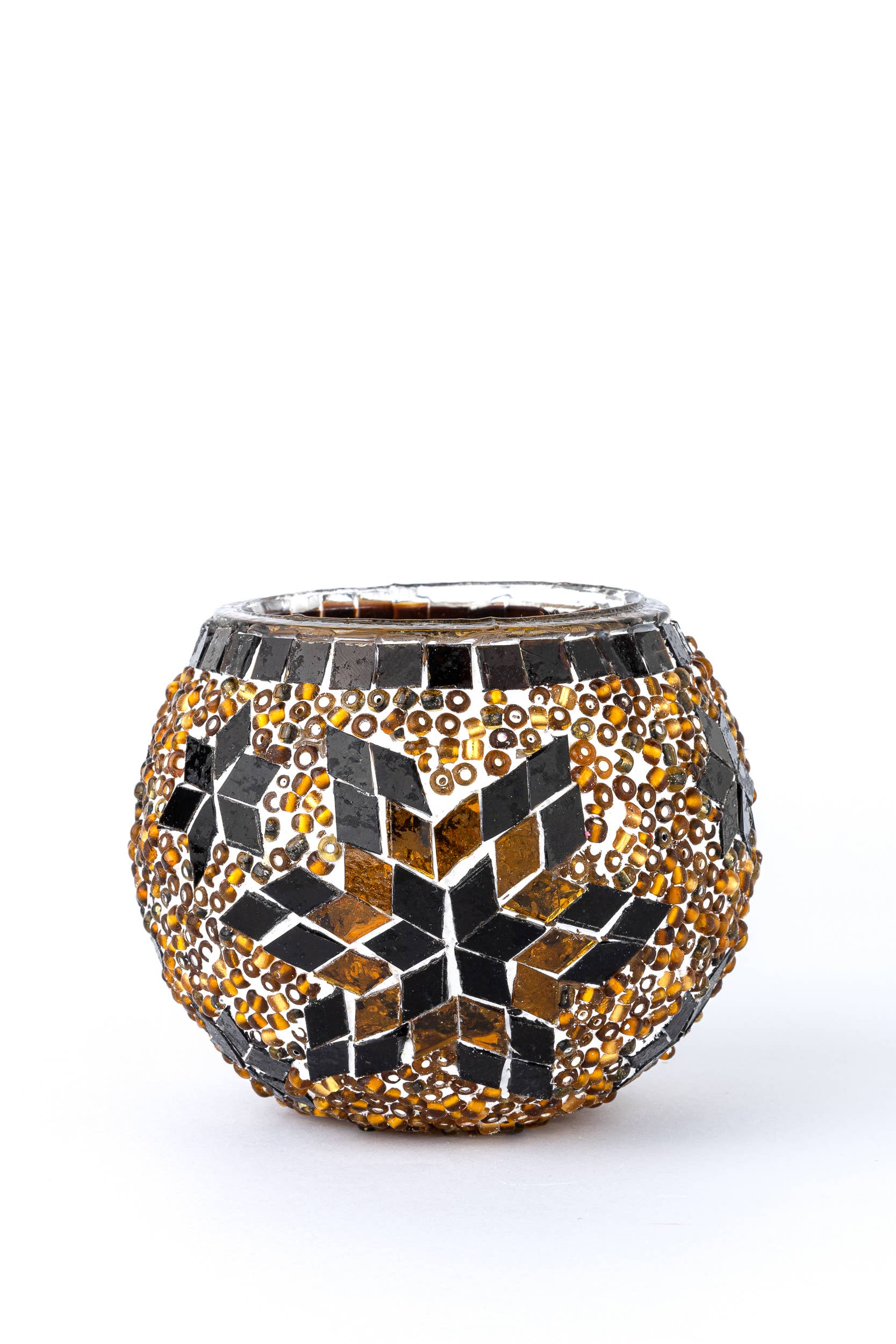 KAFTHAN - Wholesale Candle Holder - Large Mosaic Glass Candle Holders | Christmas Holiday Decor16