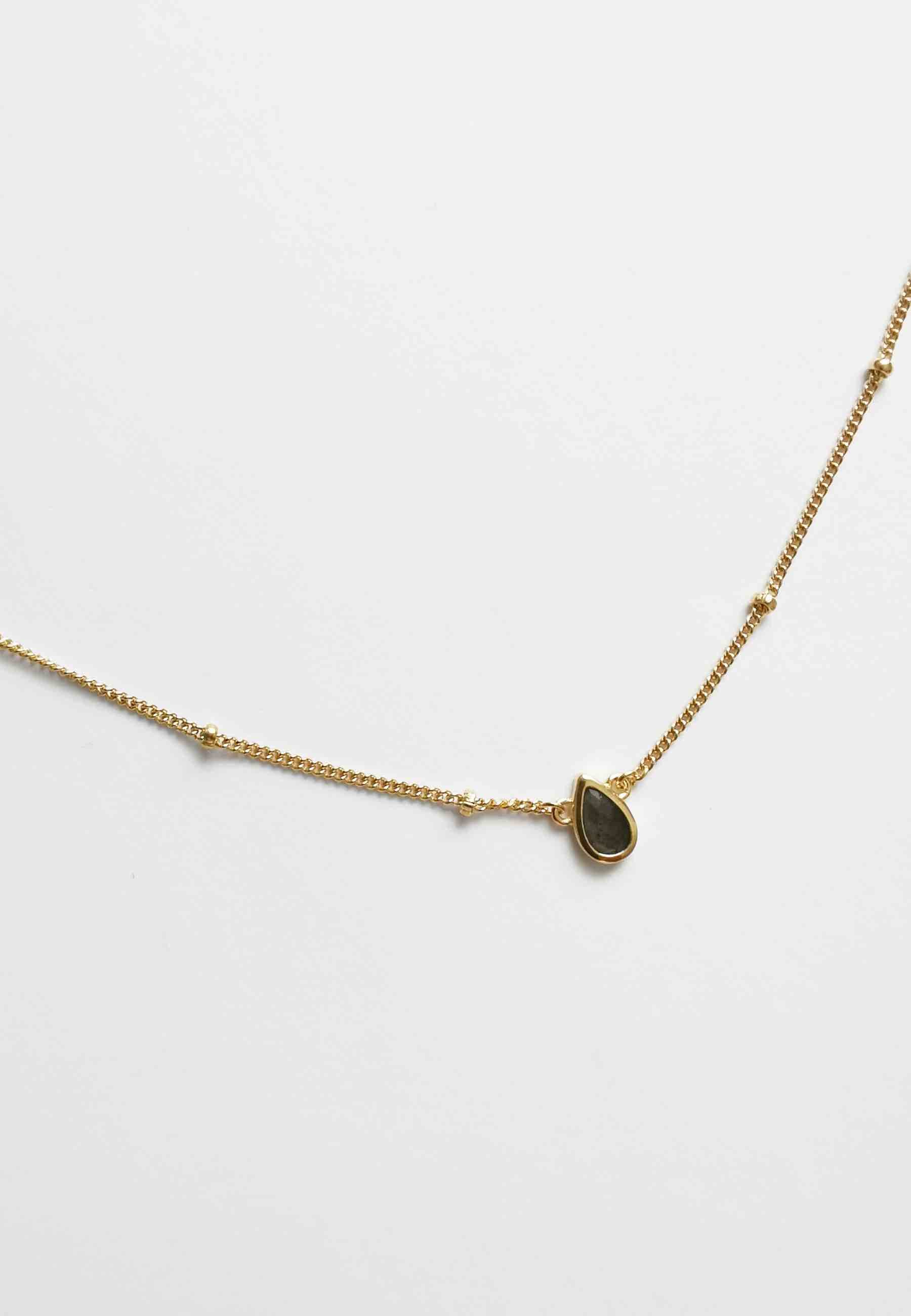 Aran Jewels - Vente Colliers à pendentif - Collier LABRADORITE goutte en or2