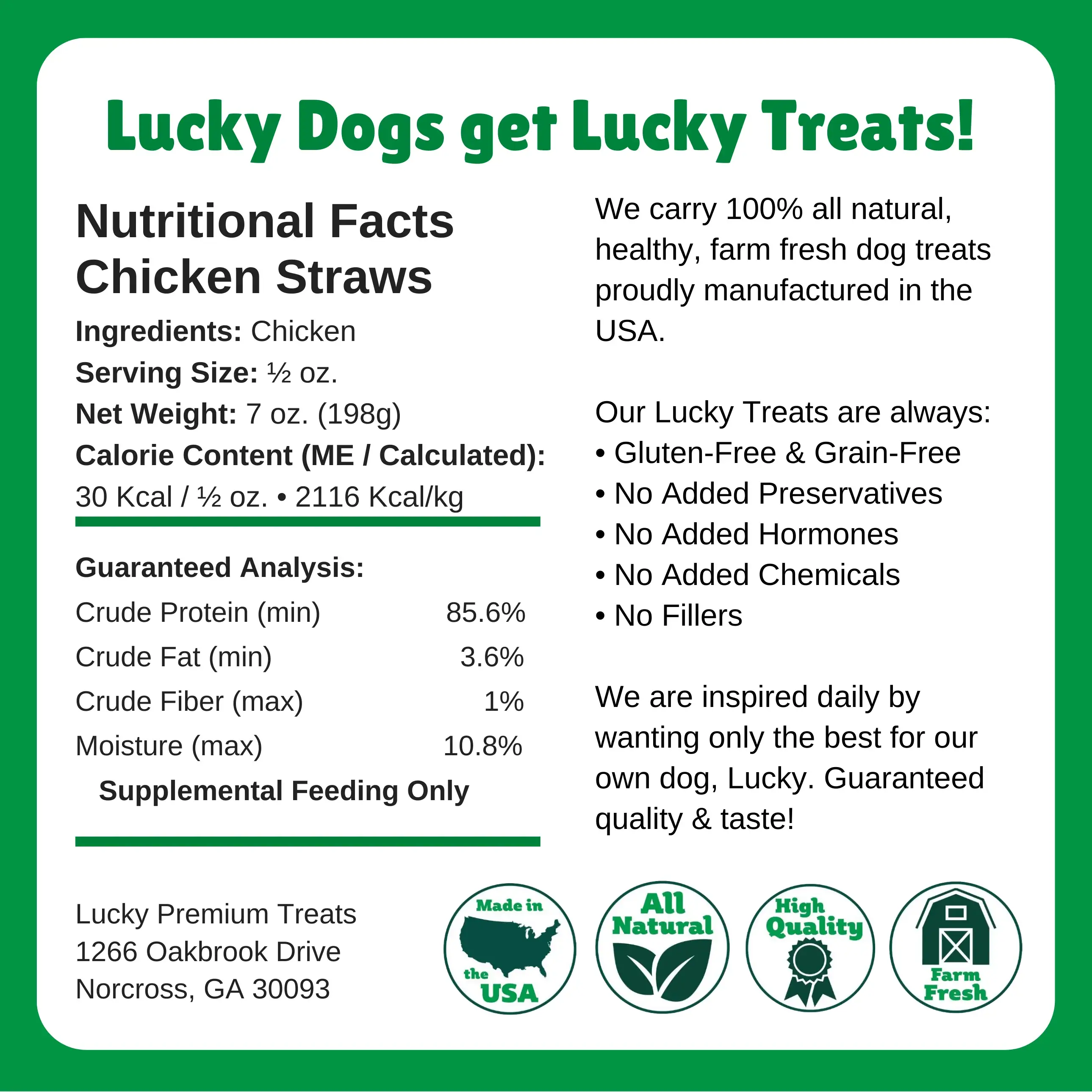 Lucky Premium Treats - Wholesale Pet Treats - Dog - Chicken Jerky Straws - Bulk per lb4