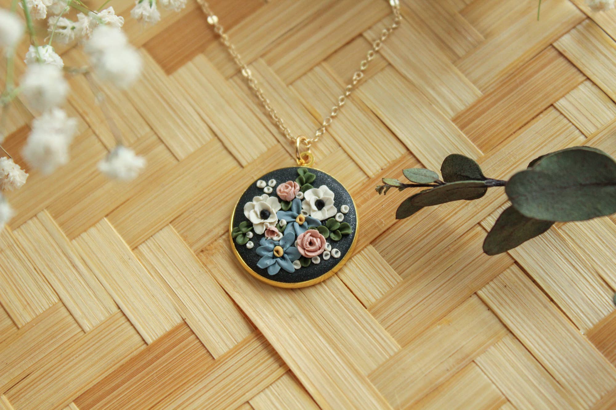The Watermark Design - Wholesale Pendant/Charm Necklace - Wildflower Bouquet Necklace4