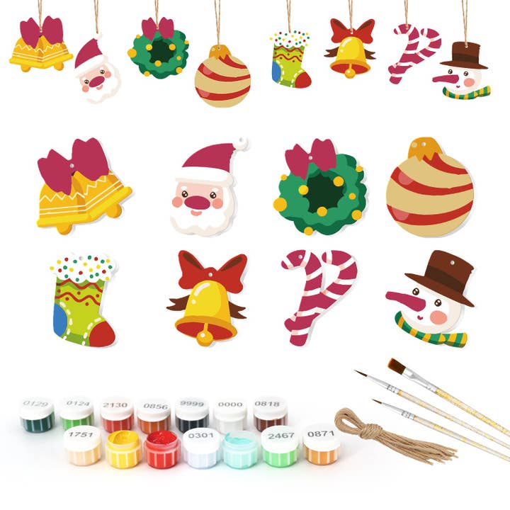 Jolly Holidays Paintable Ornaments for wholesale by Paint Your Numbers