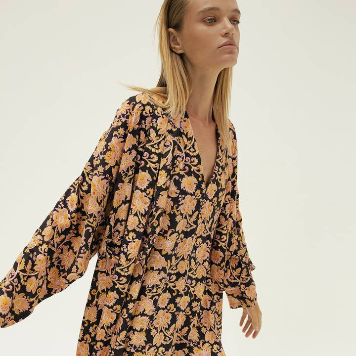 The Rise and Shine 3 Tie Kaftan Dress - Paisley Naga Small and other Purchase Wholesale ladies suits in lajpat nagar. Free Returns & Net 60 Terms on Faire trending on Faire.