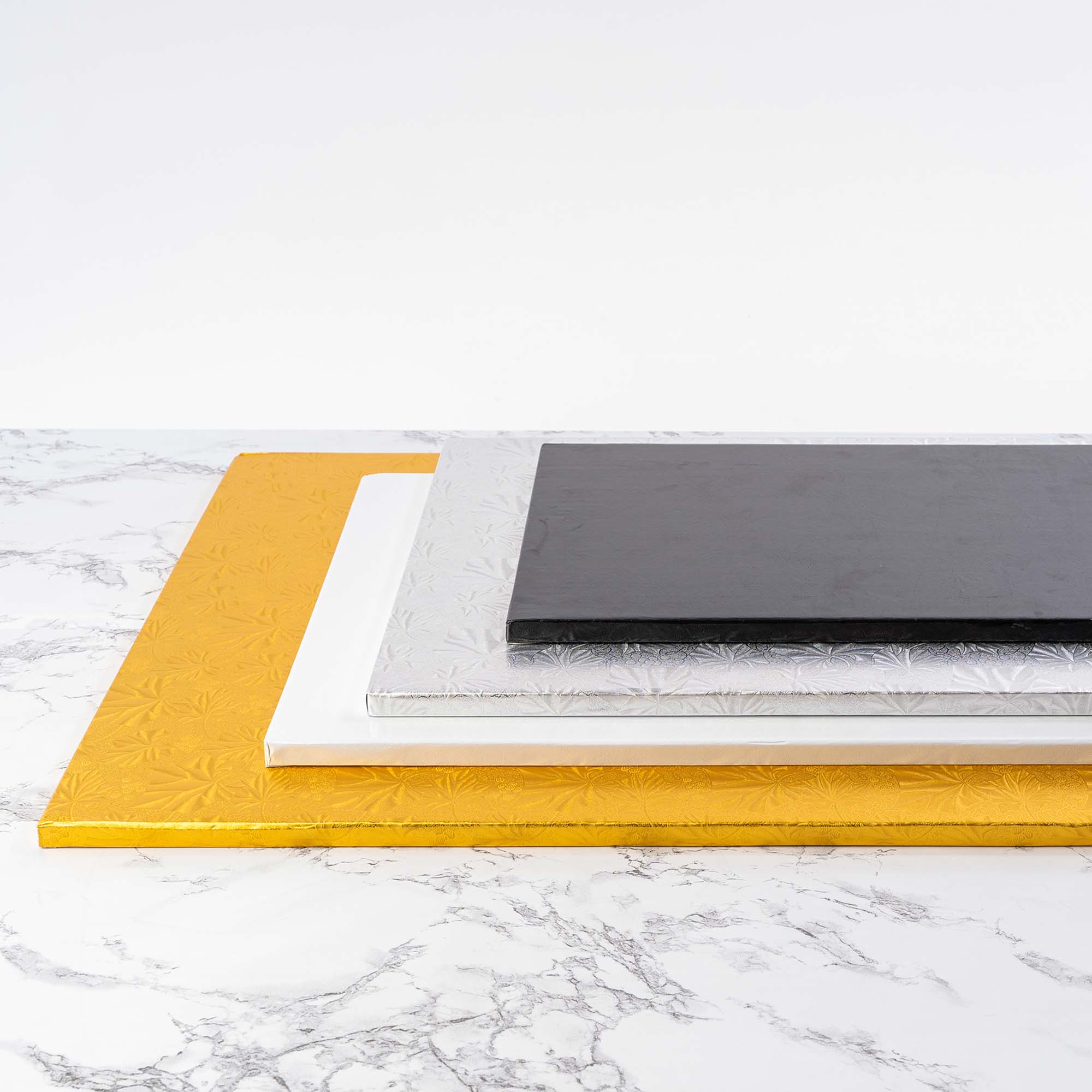 Blanc Demi-feuille à gâteau en filigrane, lot de 5, blanc en vente sur Faire5