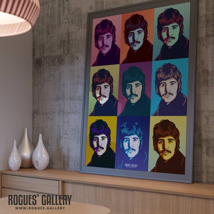 Ringo Starr The Beatles Various Styles of A3, A1 & A0 Prints for wholesale by Rogues' Gallery
