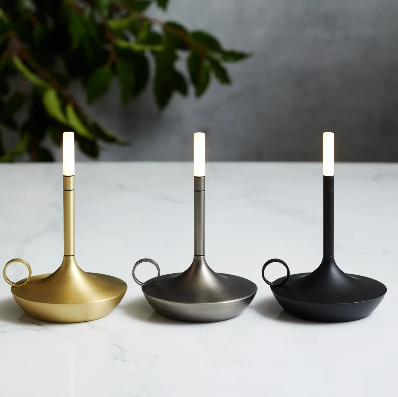 VANMOKUM - Vente Lampes d'appoint/de bureau - Lampe à bougie rechargeable portable GRAYPANTS Wick avec coffret cadeau24