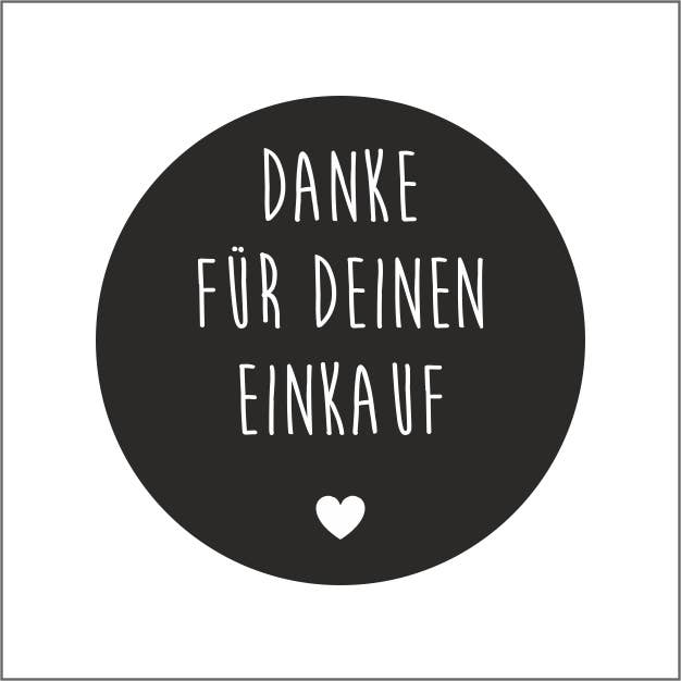 Mini Art Products - Vendita all'ingrosso Etichette regalo - Etichette autocollanti "Danke Für Deinen Einkauf" - 250 pezzi0