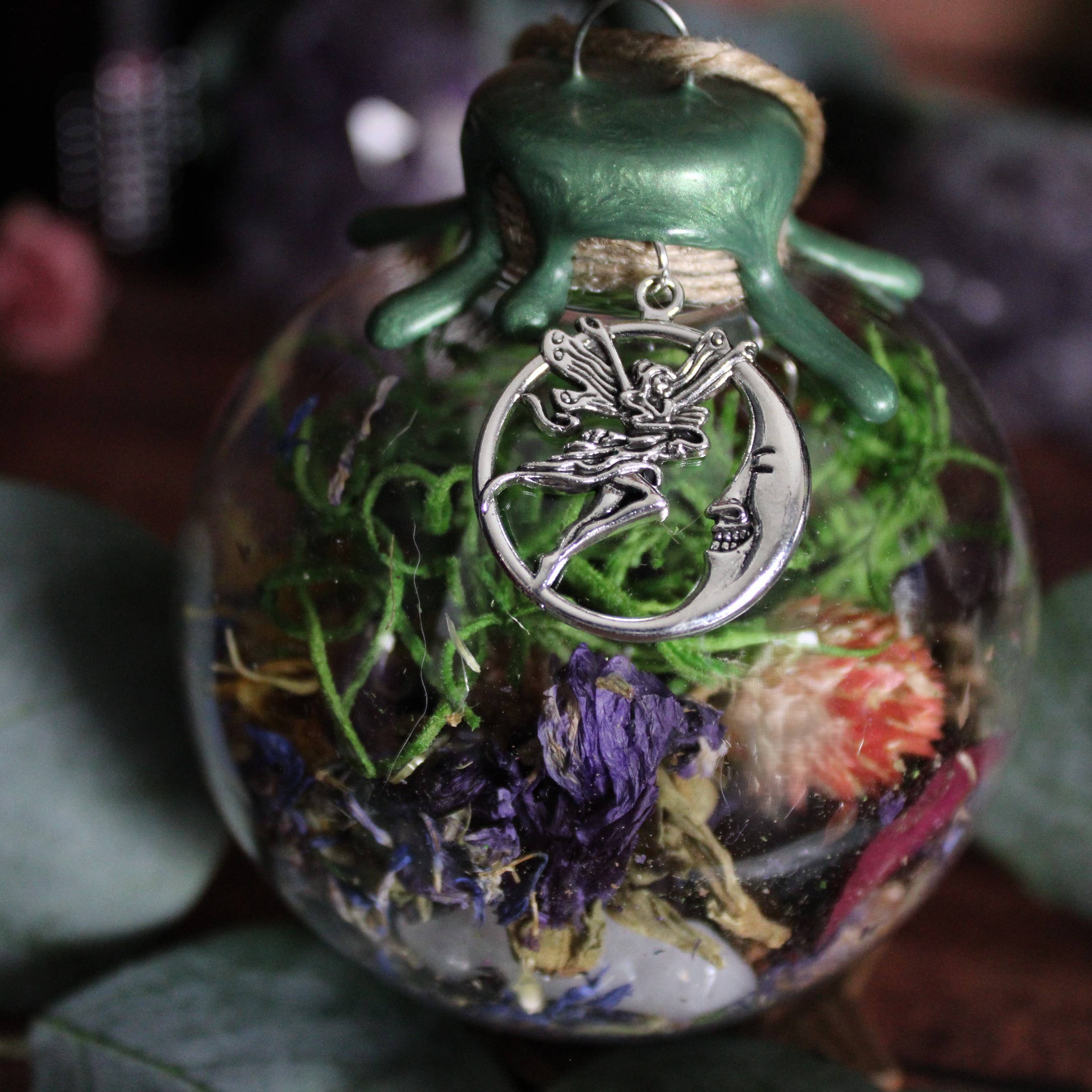 Moondust and Raven - Wholesale Amulet - Moon Fairy Witch Ball, Witchy Decor, Altar Decor, Fairycore0