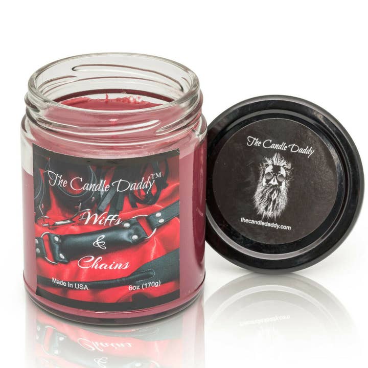 The Candle Daddy - Wholesale Jar/Filled Candle - Wiffs & Chains Leather Candle BDSM Sexy Hot