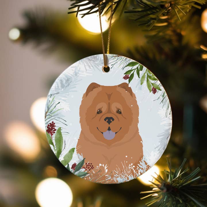 Chow Chow Dog Christmas Ornaments for wholesale by Canine Companions