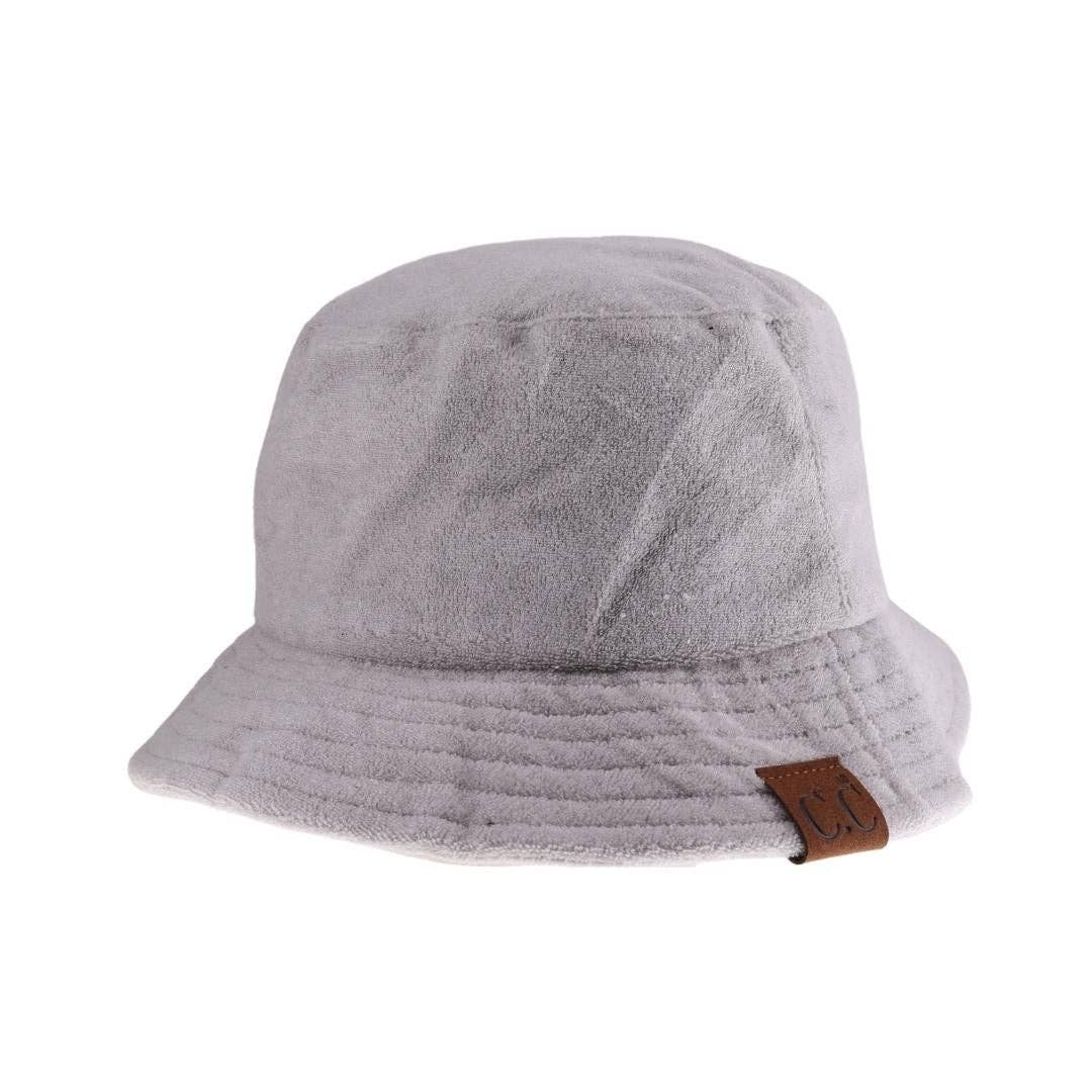 C.C Beanie - Wholesale Bucket Hat - Women's - Solid Terry Cloth C.C Bucket Hat BK0060