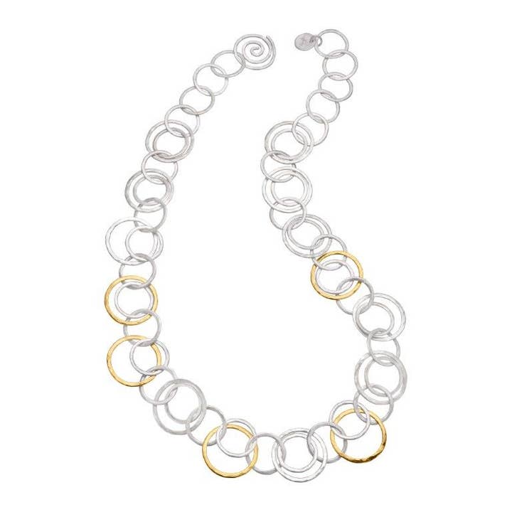 Artisan-Crafted Sterling Silver Link Chain Necklace for wholesale by TIP-TO-TOE