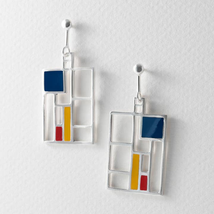 Mondrian Ohrschmuck für den Großhandel von Paula Bolton Jewelry