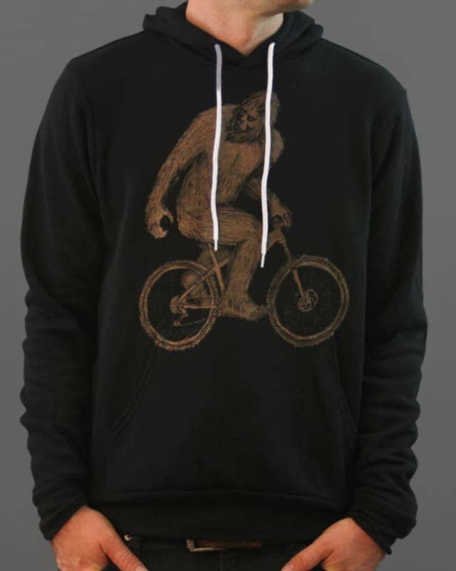 Dark Cycle Clothing - Wholesale Hoodie - Unisex - Sasquatch on A Bike Unisex Hoodie1