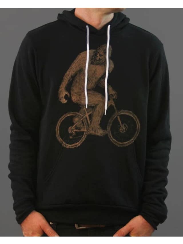 Dark Cycle Clothing - Wholesale Hoodie - Unisex - Sasquatch on A Bike Unisex Hoodie1